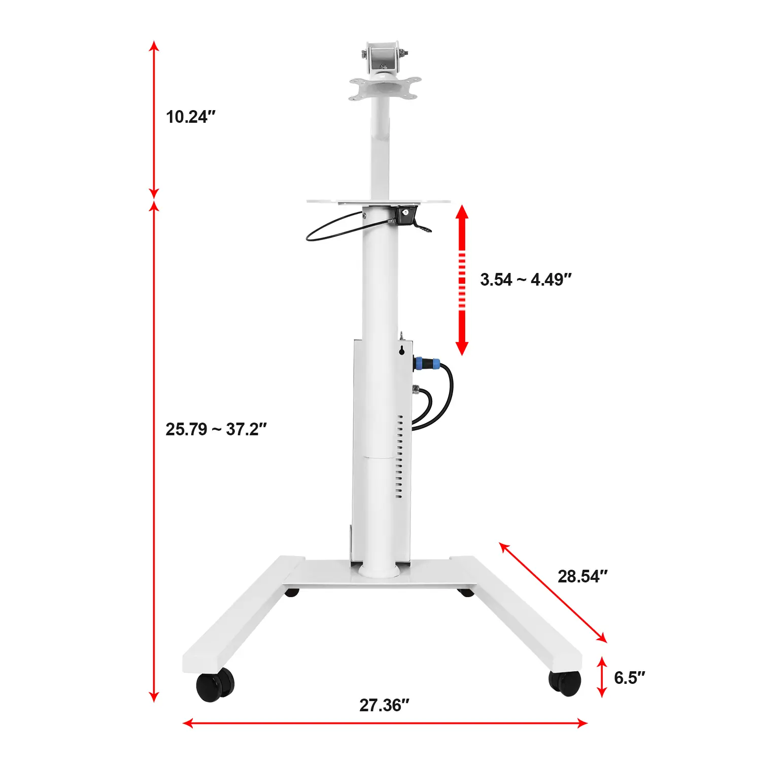 Red Light Therapy Panel Stand – Rolling Adjustable Floor Stand - Image 4